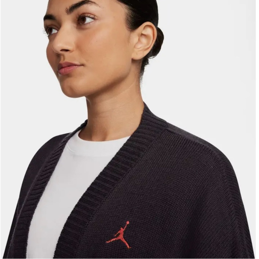 Jordan Women's Distressed Cardigan in Black NWT